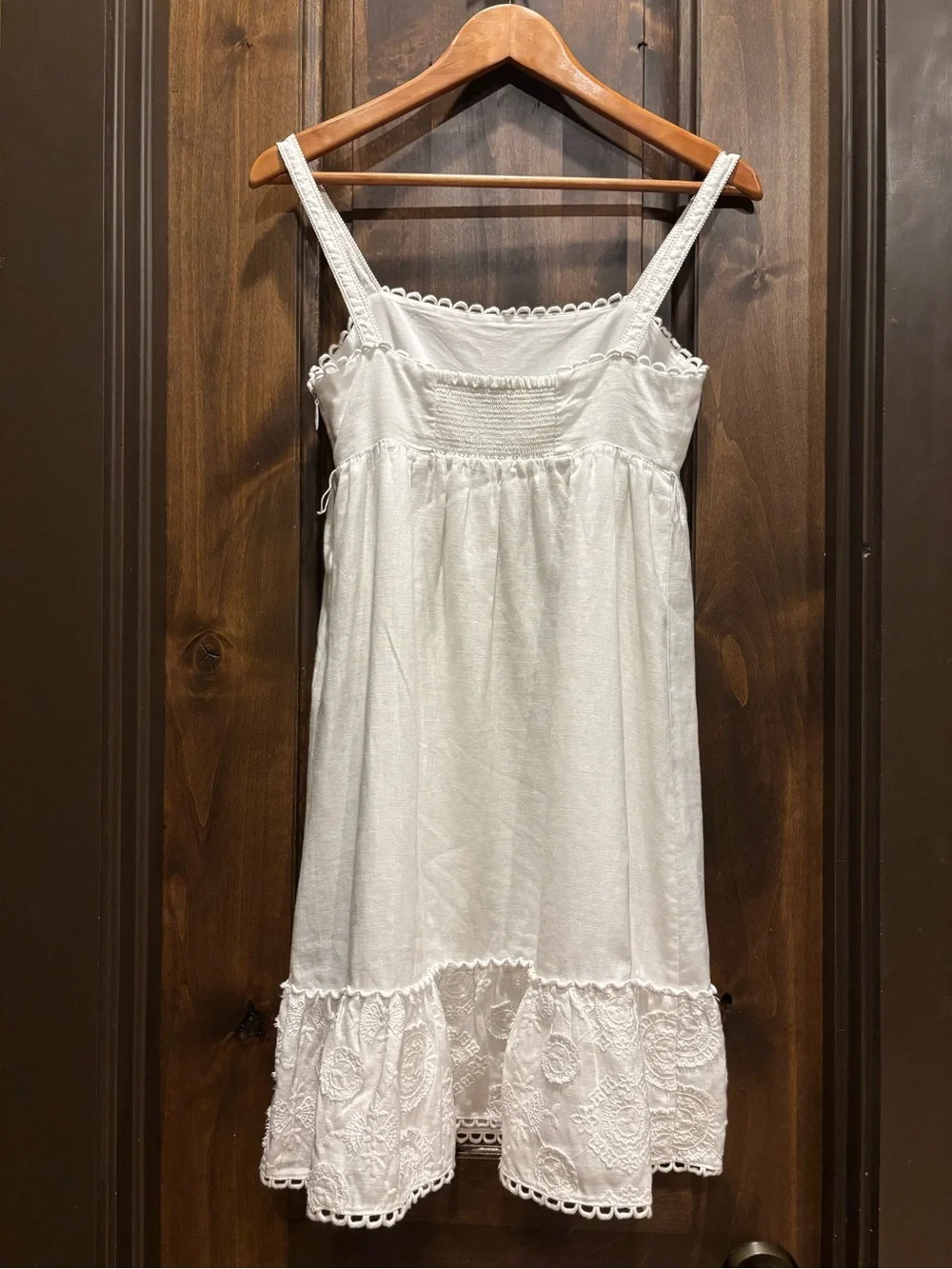 Juicy Couture White Lace-Trim Cotton Slip